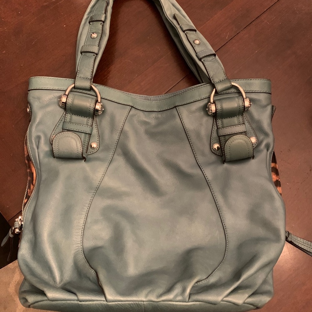 Teal B. Makowsky bucket bag purse - Picture 2 of 6